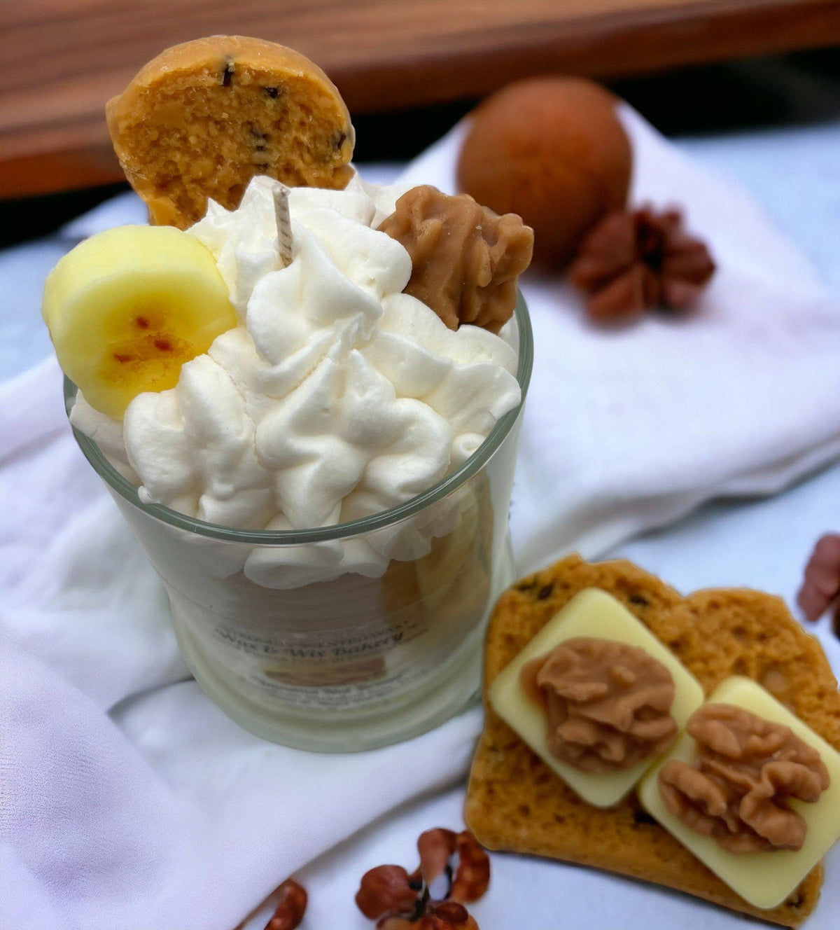 Banana Bread Candle. 13 oz. Large Soy Dessert Candle - Tiny Tots Boutique