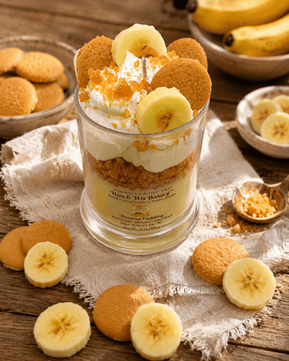 Banana Pudding Candle. 13 oz. Large Soy Dessert Candle - Tiny Tots Boutique