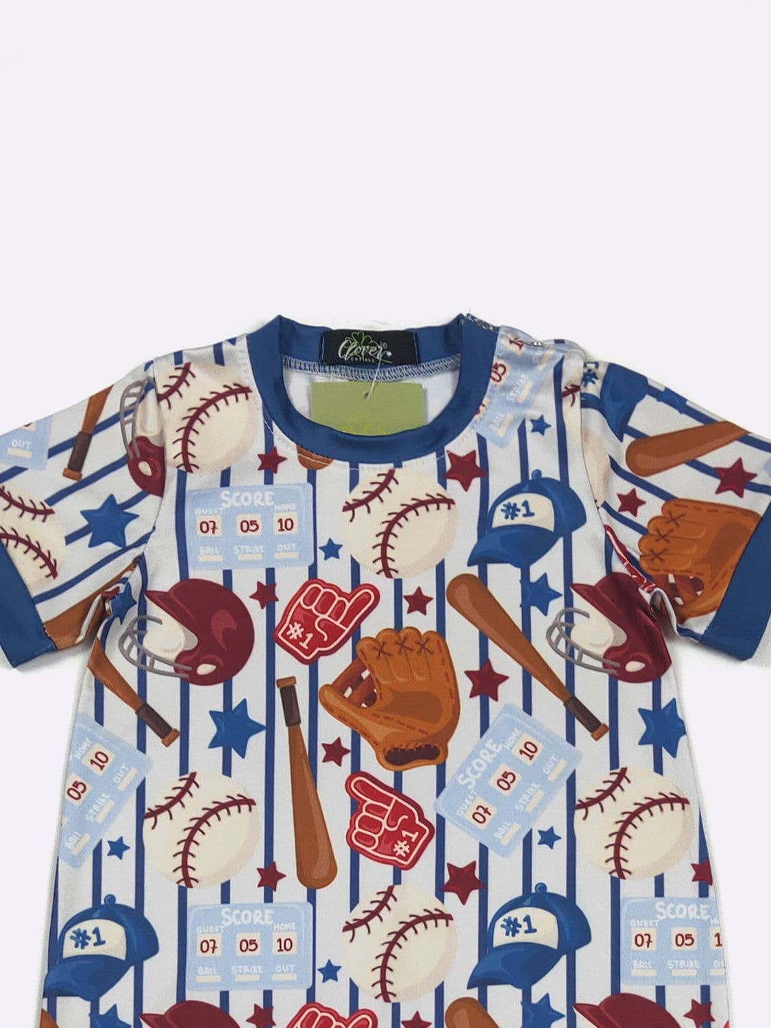 Baseball Score Boy Romper - Tiny Tots Boutique
