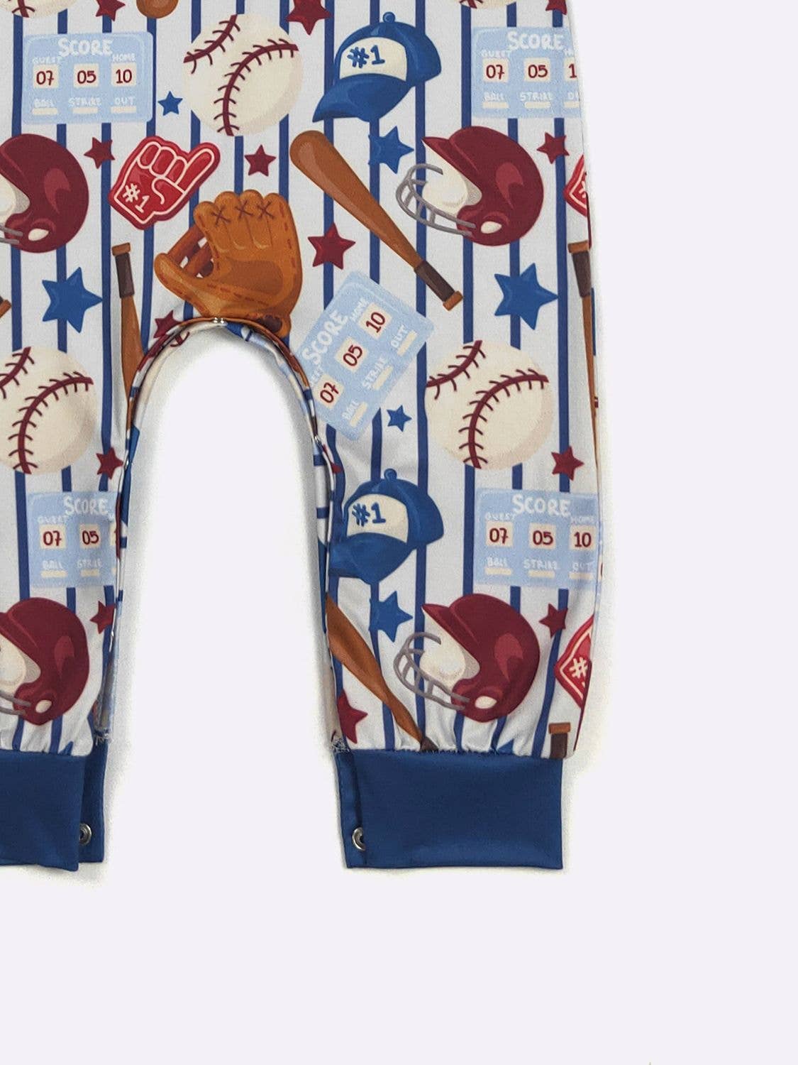 Baseball Score Boy Romper - Tiny Tots Boutique
