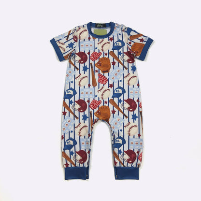 Baseball Score Boy Romper - Tiny Tots Boutique