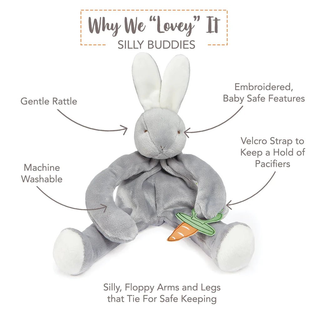 Bloom Bunny Silly Buddy Pacifier Holder - Tiny Tots Boutique