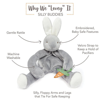 Bloom Bunny Silly Buddy Pacifier Holder - Tiny Tots Boutique