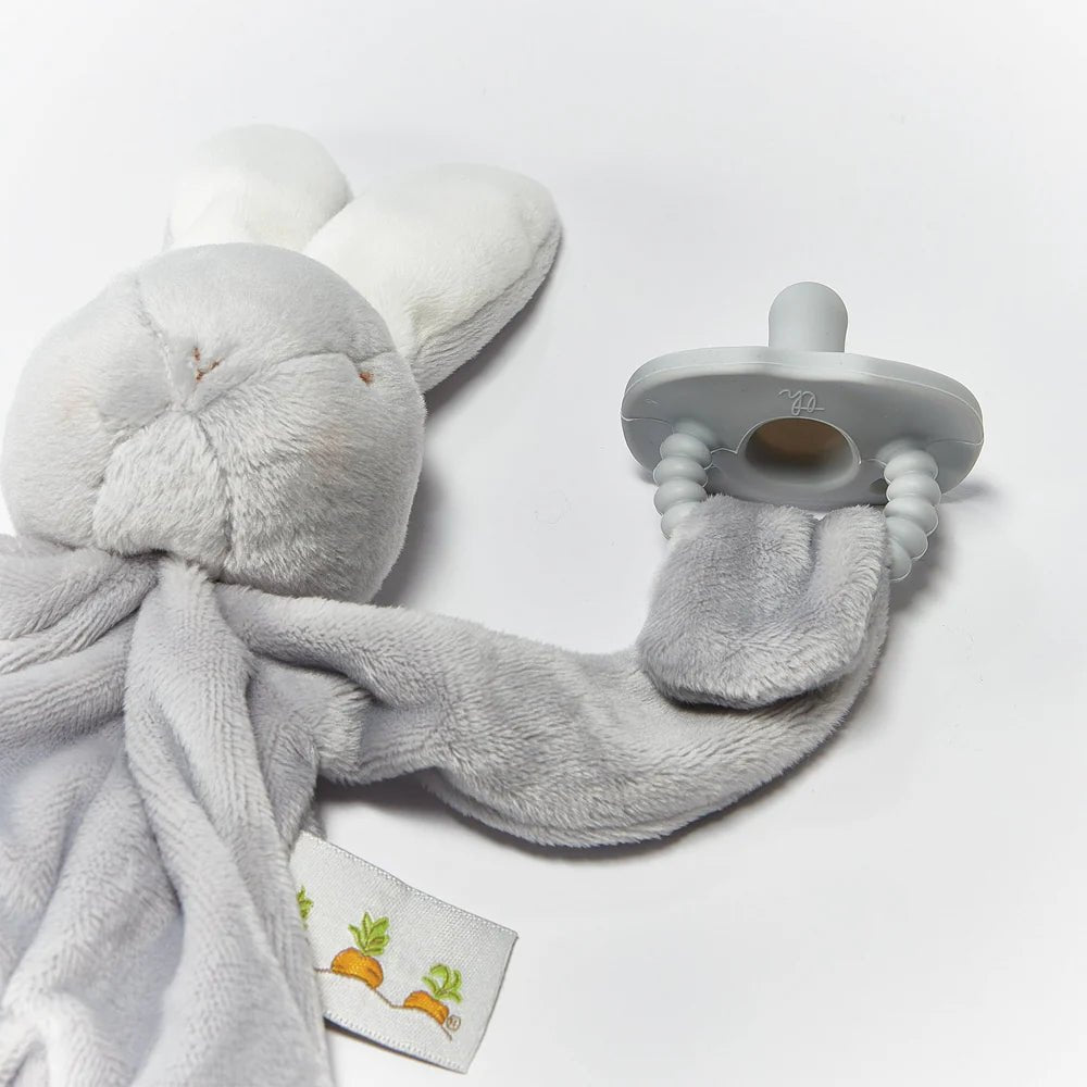 Bloom Bunny Silly Buddy Pacifier Holder - Tiny Tots Boutique