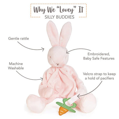 Blossom Bunny Silly Buddy Pacifier Holder - Tiny Tots Boutique