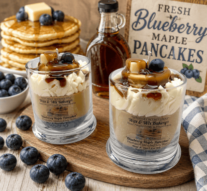 Blueberry Maple Pancakes Candle. 13 oz. Large Dessert Candle - Tiny Tots Boutique
