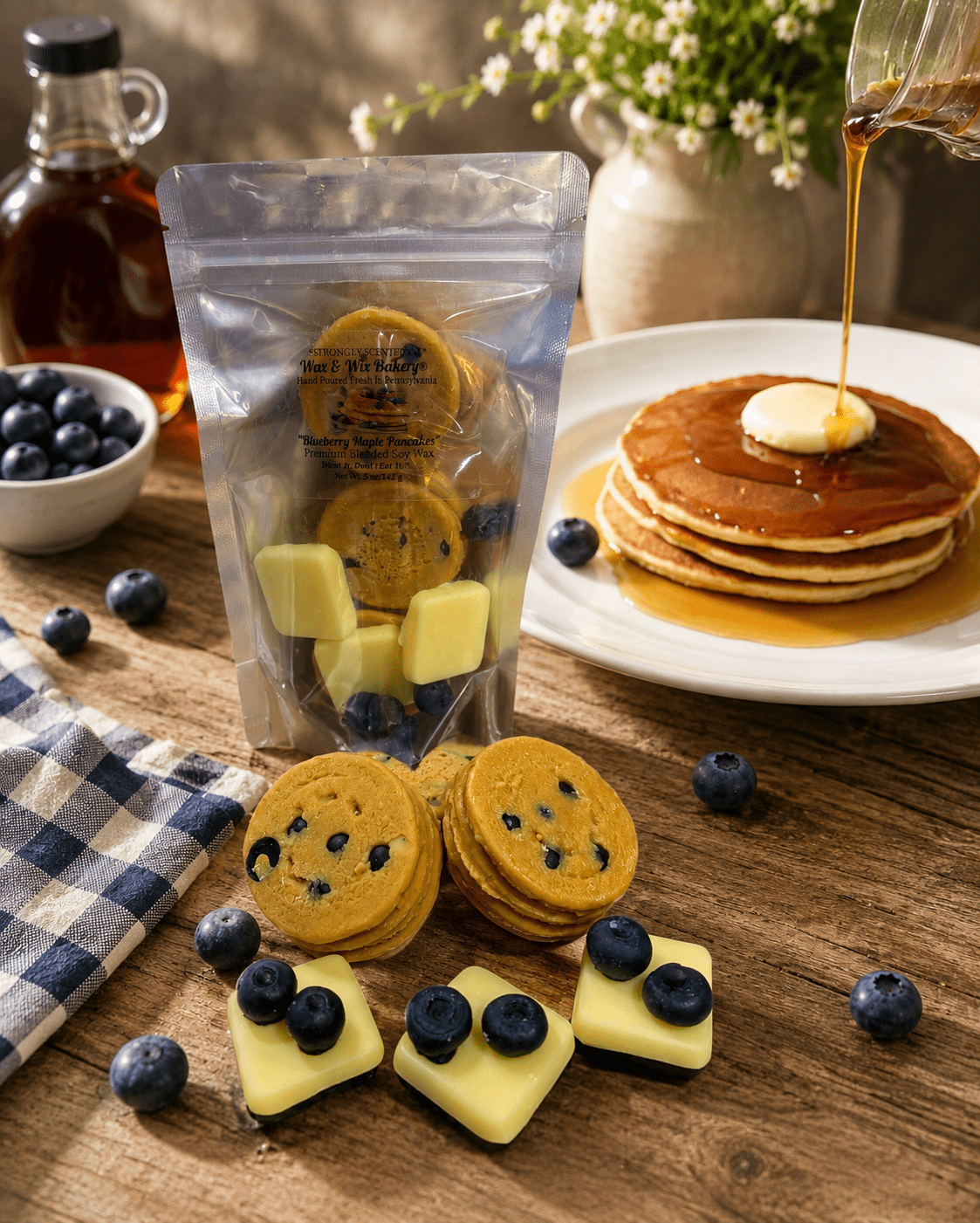 Blueberry Maple Pancakes Wax Melts. Bakery Wax Melt. Soy Wax - Tiny Tots Boutique