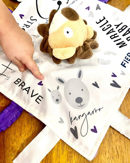 Brave Lion 10x10 NICU Baby Lovey - Tiny Tots Boutique
