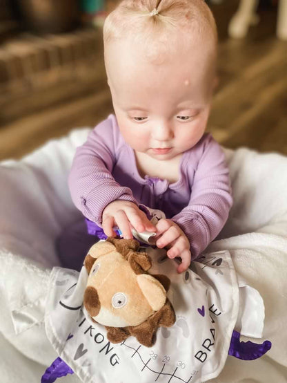 Brave Lion 10x10 NICU Baby Lovey - Tiny Tots Boutique