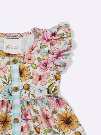 Butterfly Garden Girls Dress - Tiny Tots Boutique