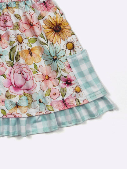 Butterfly Garden Girls Dress - Tiny Tots Boutique