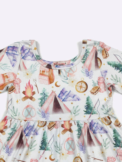 Camping Girls Dress - Tiny Tots Boutique