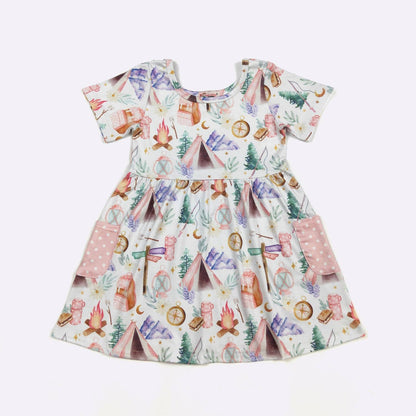 Camping Girls Dress - Tiny Tots Boutique