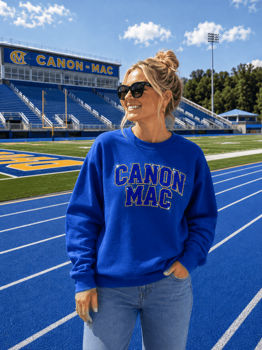 CANON MAC Adult Sparkly Crewneck Sweatshirt - Tiny Tots Boutique