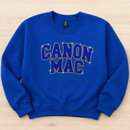 CANON MAC Adult Sparkly Crewneck Sweatshirt - Tiny Tots Boutique