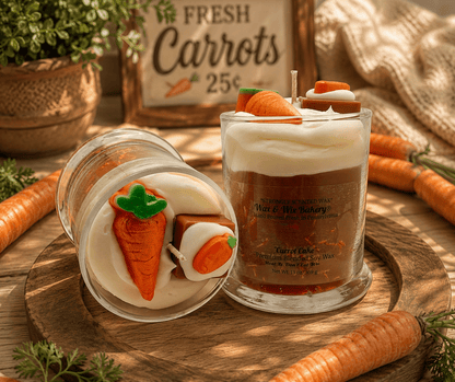 Carrot Cake Candle. 13 oz. Large Soy Dessert Candle - Tiny Tots Boutique