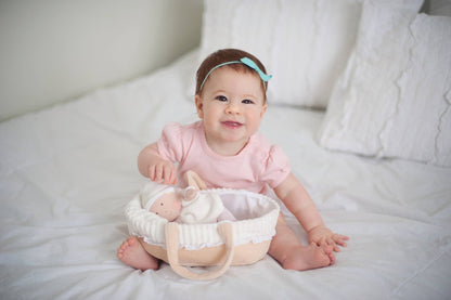 Carry Cot with Baby Grace, Bottle & Blanket - Tiny Tots Boutique