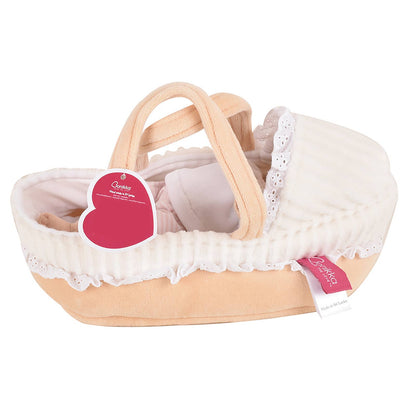 Carry Cot with Baby Grace, Bottle & Blanket - Tiny Tots Boutique