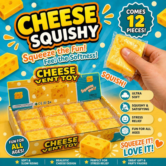 Cheese Squishy Toy – Viral Cheese Squishy Stress Toys - Tiny Tots Boutique