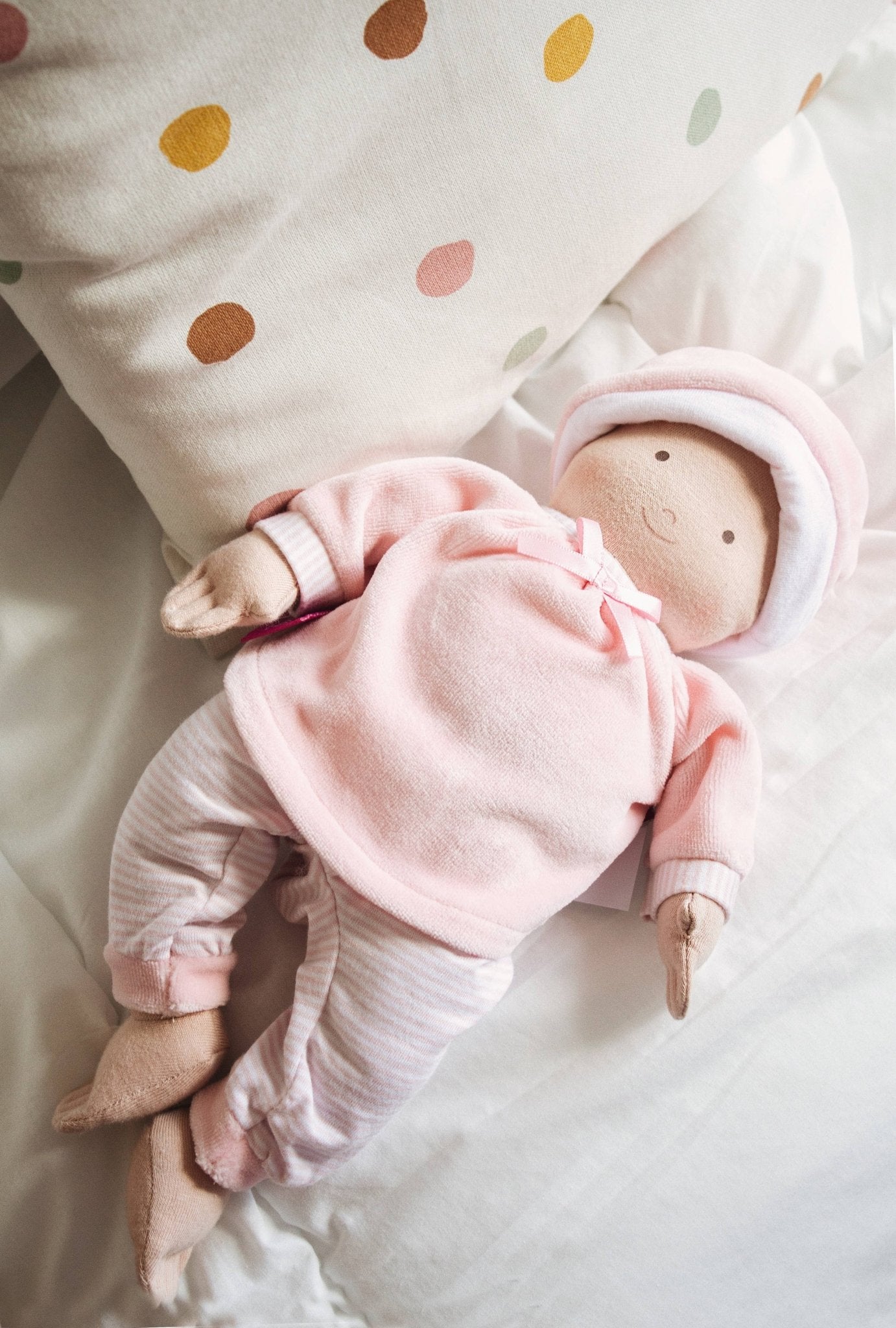 Cherub Baby Girl with Pink Dress - Tiny Tots Boutique