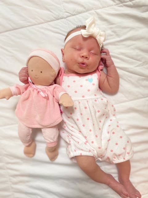 Cherub Baby Girl with Pink Dress - Tiny Tots Boutique