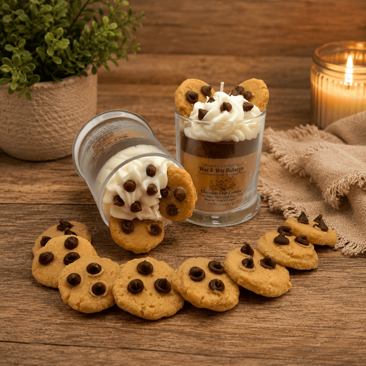 Chocolate Chip Cookie Candle. 13 oz. Large Dessert Candle - Tiny Tots Boutique