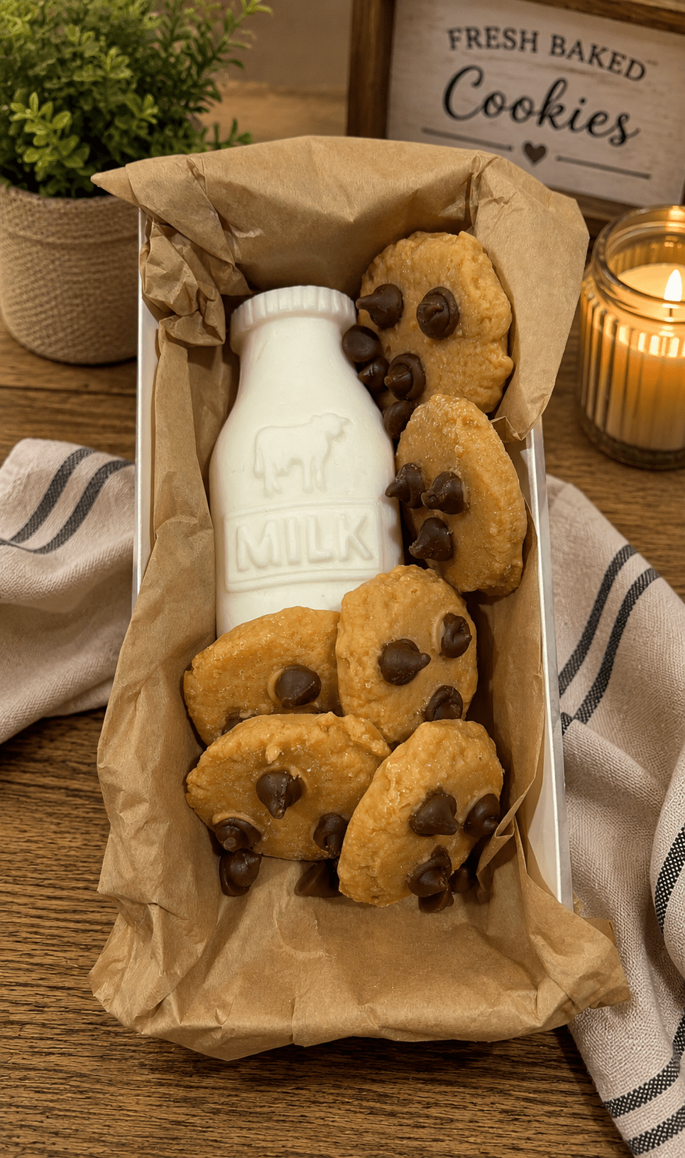 Chocolate Chip Cookies & Milk Wax Melts. 6 oz. Soy Wax Melts - Tiny Tots Boutique