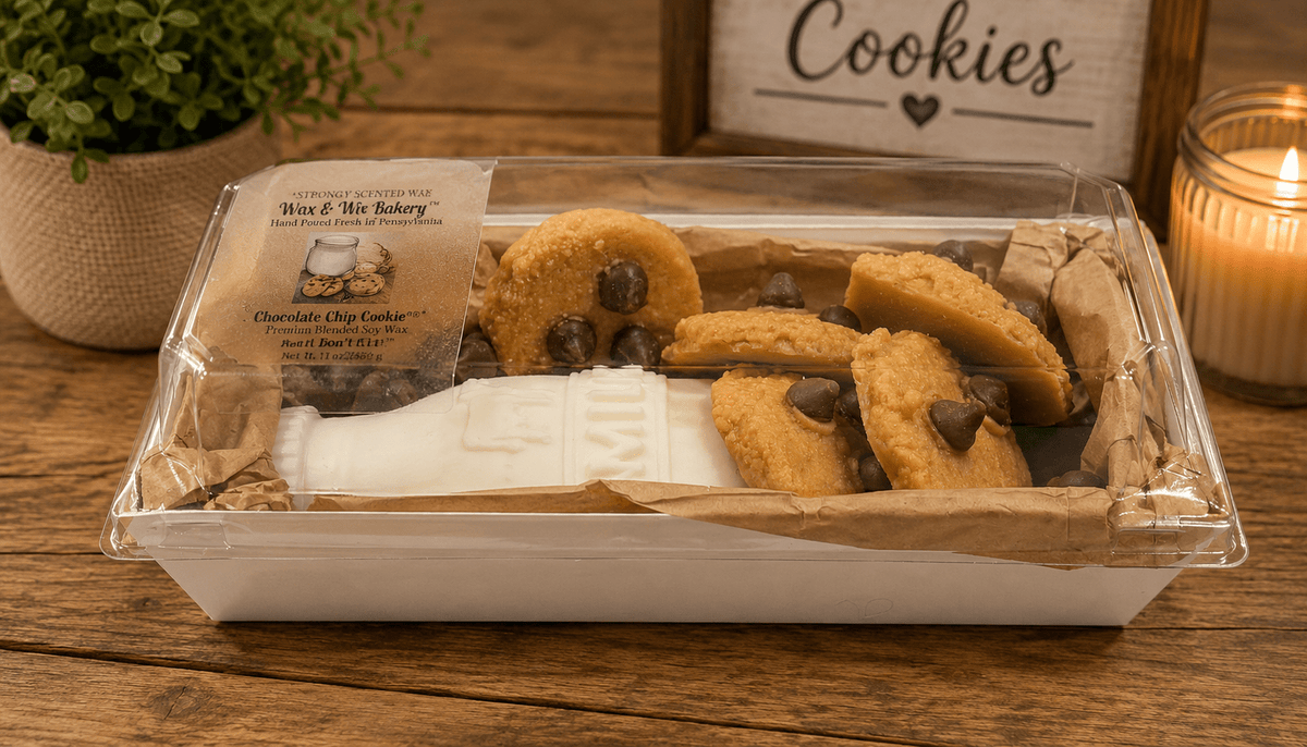 Chocolate Chip Cookies & Milk Wax Melts. 6 oz. Soy Wax Melts - Tiny Tots Boutique