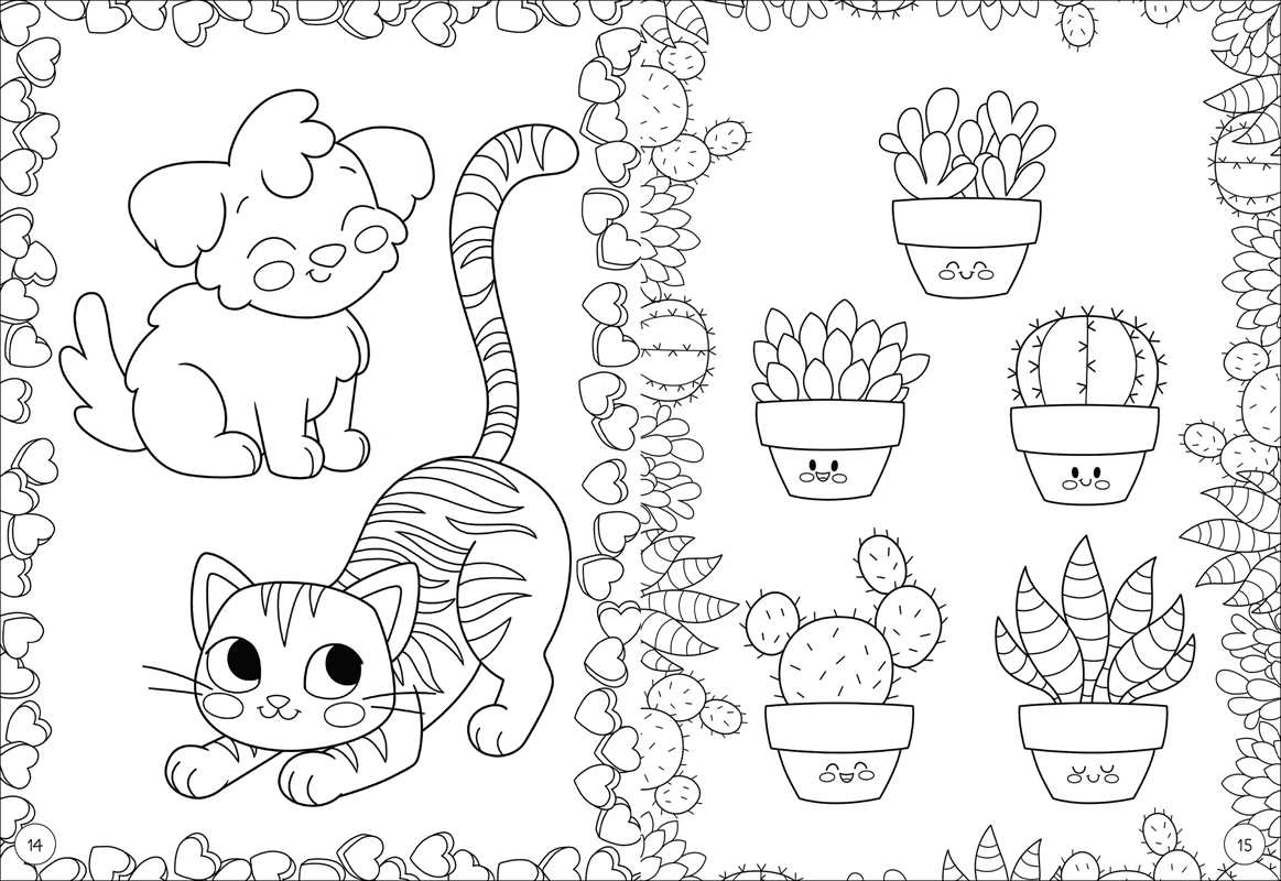 Color Me Cute! Coloring Book with Rainbow Pencil by - Tiny Tots Boutique