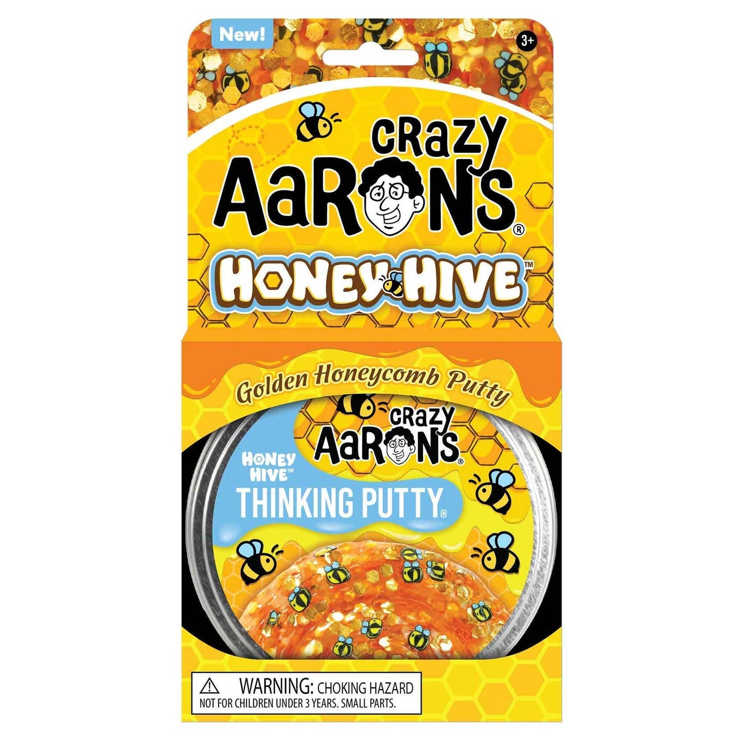 Crazy Aaron’s Honey Hive - Full Size 4" Thinking Putty Tin - Tiny Tots Boutique