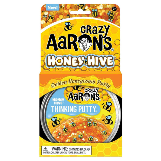 Crazy Aaron’s Honey Hive - Full Size 4" Thinking Putty Tin - Tiny Tots Boutique