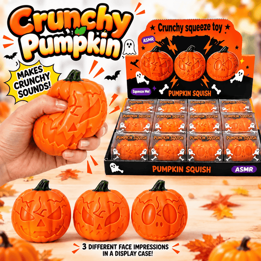 Crunchy Pumpkin ASMR Squishy - Halloween Squishy - Tiny Tots Boutique
