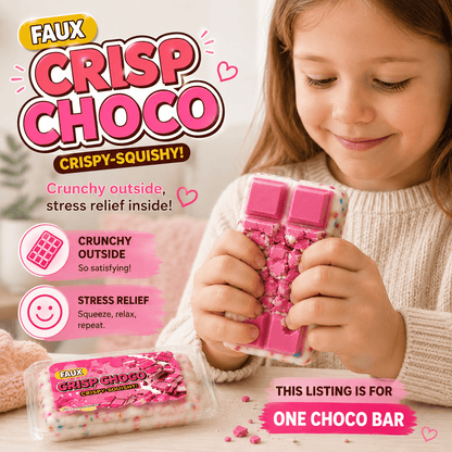 Crunchy Squishy Toy – Crispy Squishy ASMR Chocolate Bar - Tiny Tots Boutique