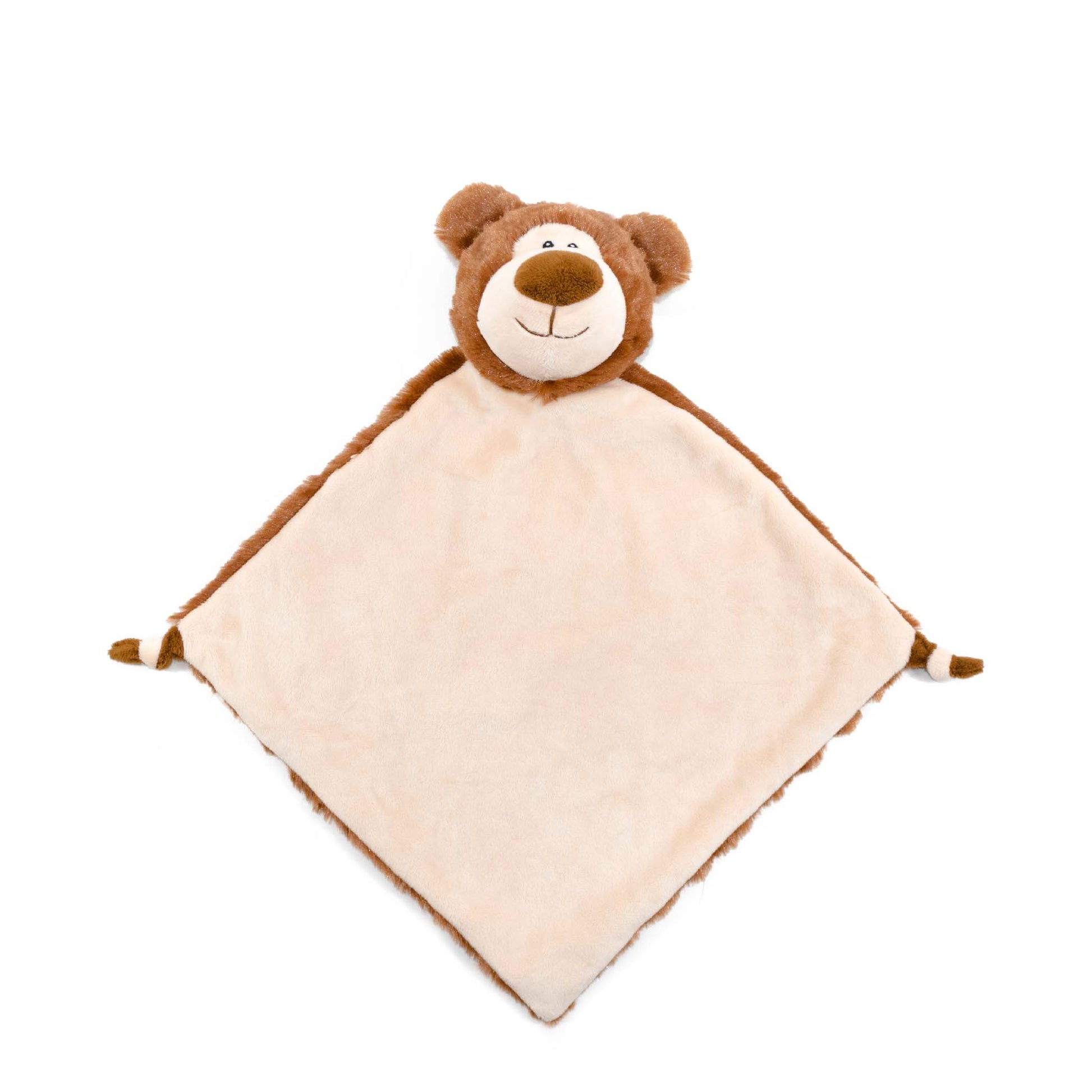 Custom Brown Bear Lovey Security Blanket - Tiny Tots Boutique