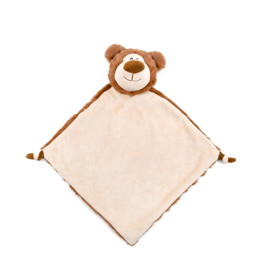 Custom Brown Bear Lovey Security Blanket - Tiny Tots Boutique