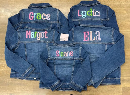 Custom Embroidered Denim Jackets - Tiny Tots Boutique