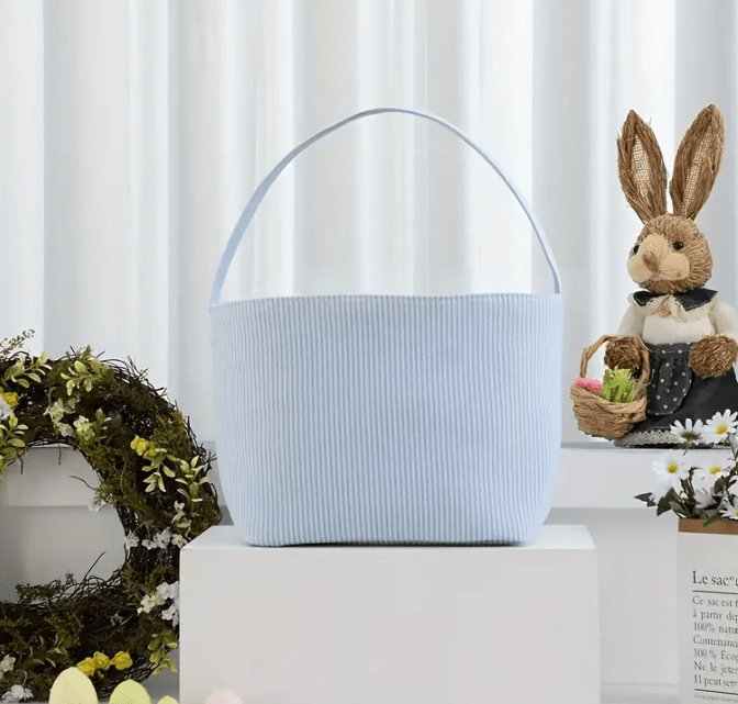 Custom Embroidered Easter Basket - Eggs Trio - Tiny Tots Boutique