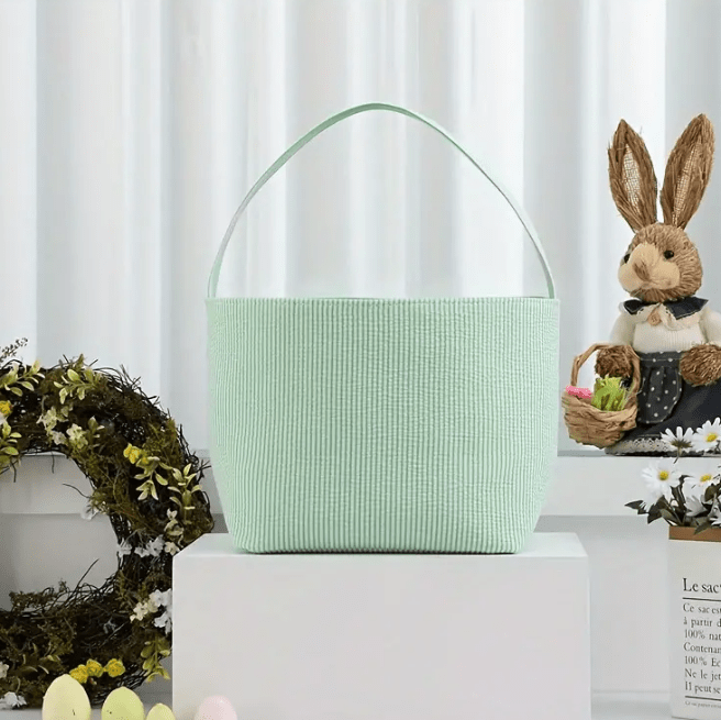 Custom Embroidered Easter Basket - Eggs Trio - Tiny Tots Boutique