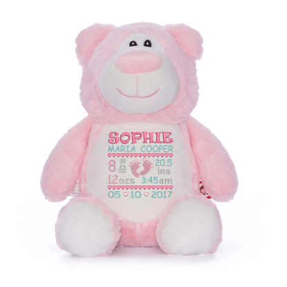 Custom Feet Birth Announcement Stuffed Animal - FT509 - 5 - Tiny Tots Boutique