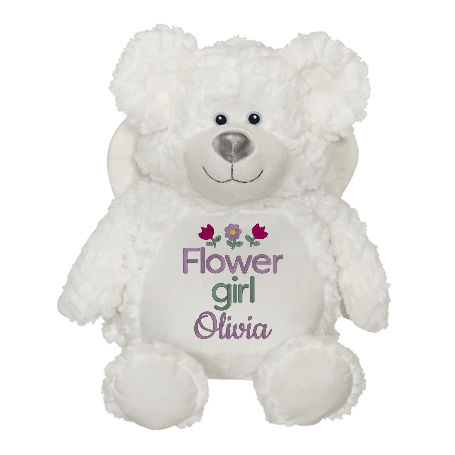 Custom Flower Girl Stuffed Animals - Wedding Keepsake - Tiny Tots Boutique