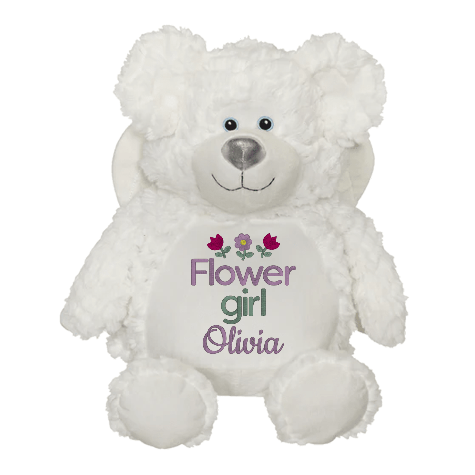 Custom Flower Girl Stuffed Animals - Wedding Keepsake - Tiny Tots Boutique