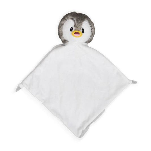 Custom Grey Penguin Lovey Security Blanket - Tiny Tots Boutique