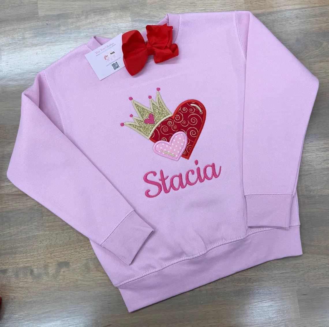 Custom Kids Valentine Crewneck - Tiny Tots Boutique
