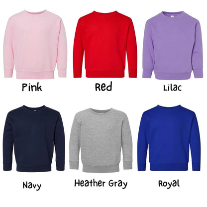 Custom Kids Valentine Crewneck - Tiny Tots Boutique