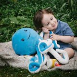 Custom Octopus Plush Animal - Blue - Tiny Tots Boutique