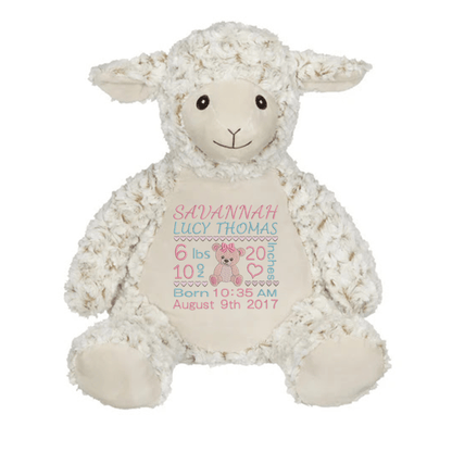 Custom Teddy Bear Birth Announcement Stuffed Animal - FT509 - 27 - Tiny Tots Boutique