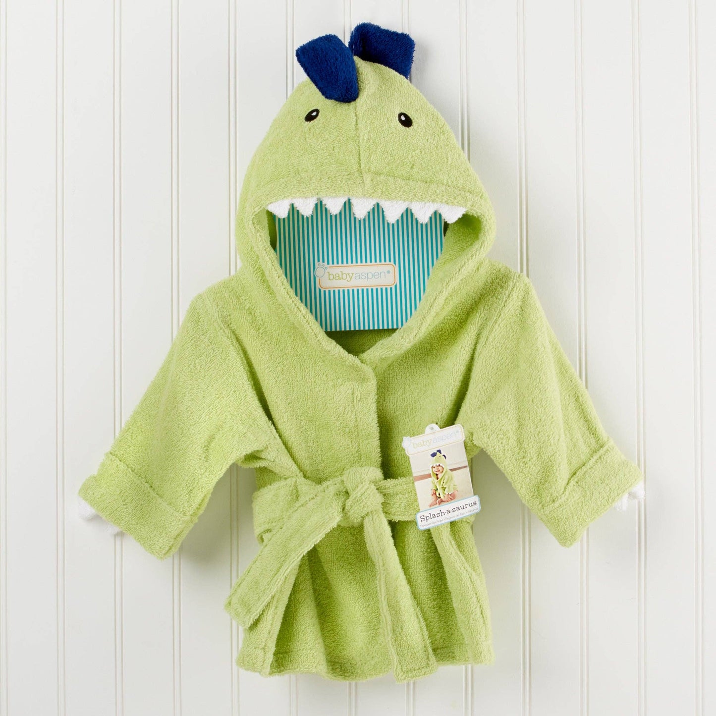 Dinosaur Hooded Baby Robe - (Personalization available) - Tiny Tots Boutique