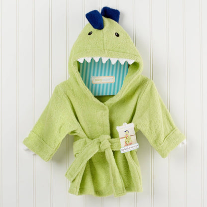 Dinosaur Hooded Baby Robe - (Personalization available) - Tiny Tots Boutique