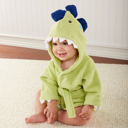 Dinosaur Hooded Baby Robe - (Personalization available) - Tiny Tots Boutique