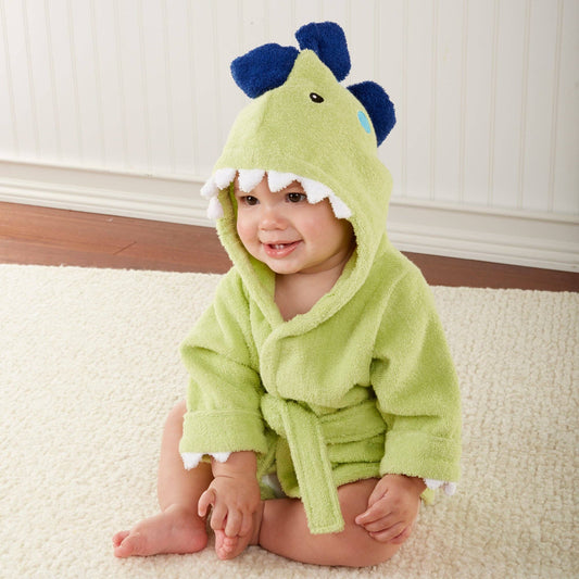 Dinosaur Hooded Baby Robe - (Personalization available) - Tiny Tots Boutique
